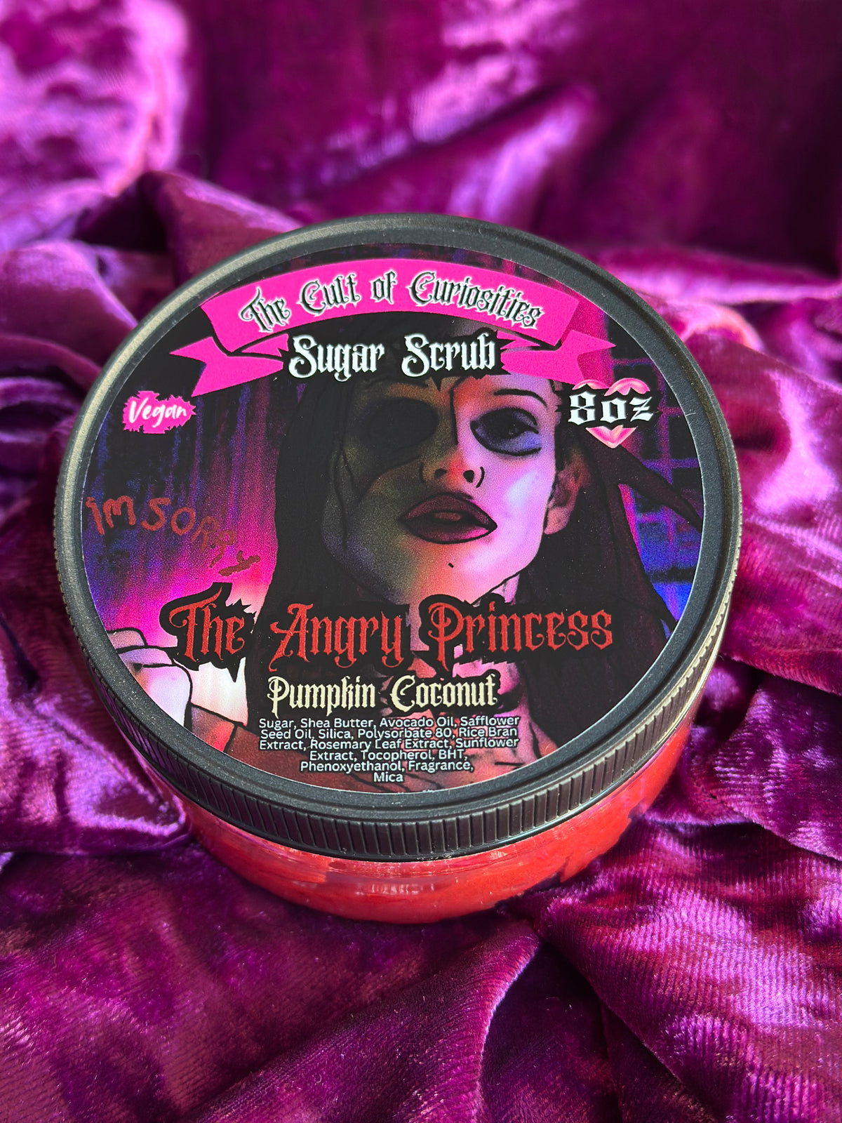 The angry princess 8oz sugar scrub