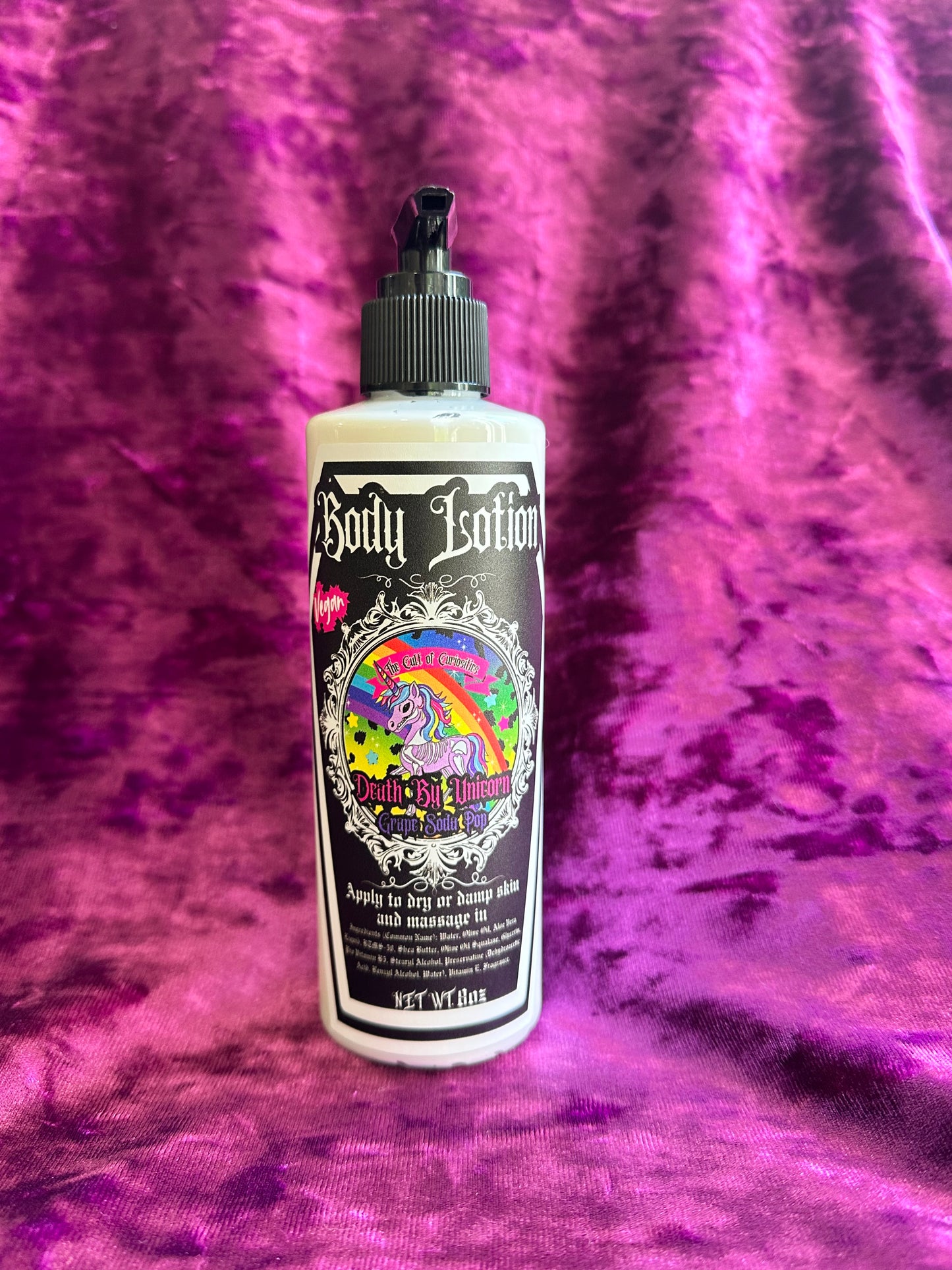 Death by unicorn 8oz body lotion