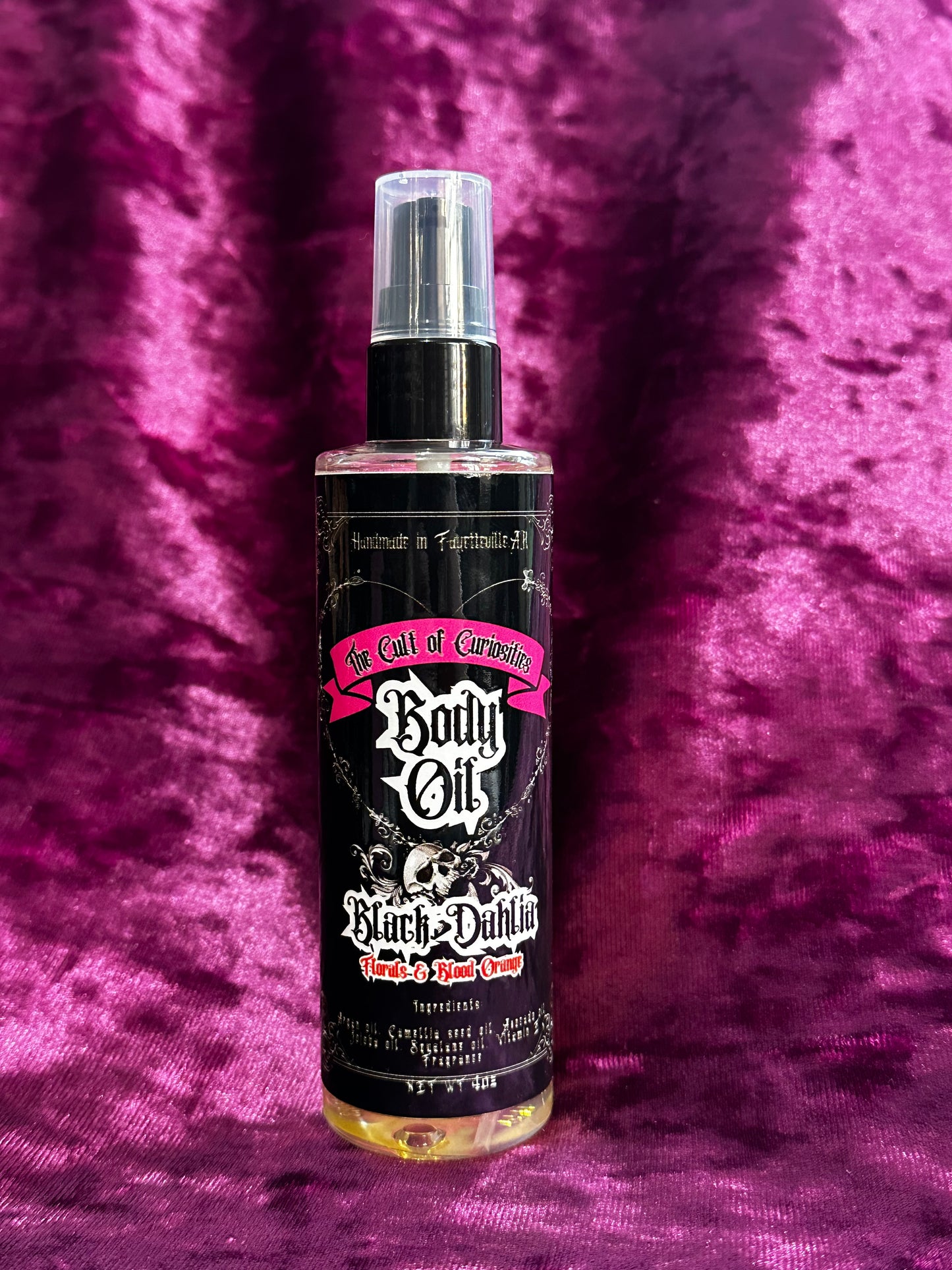 Black dahlia 4oz mini body oil