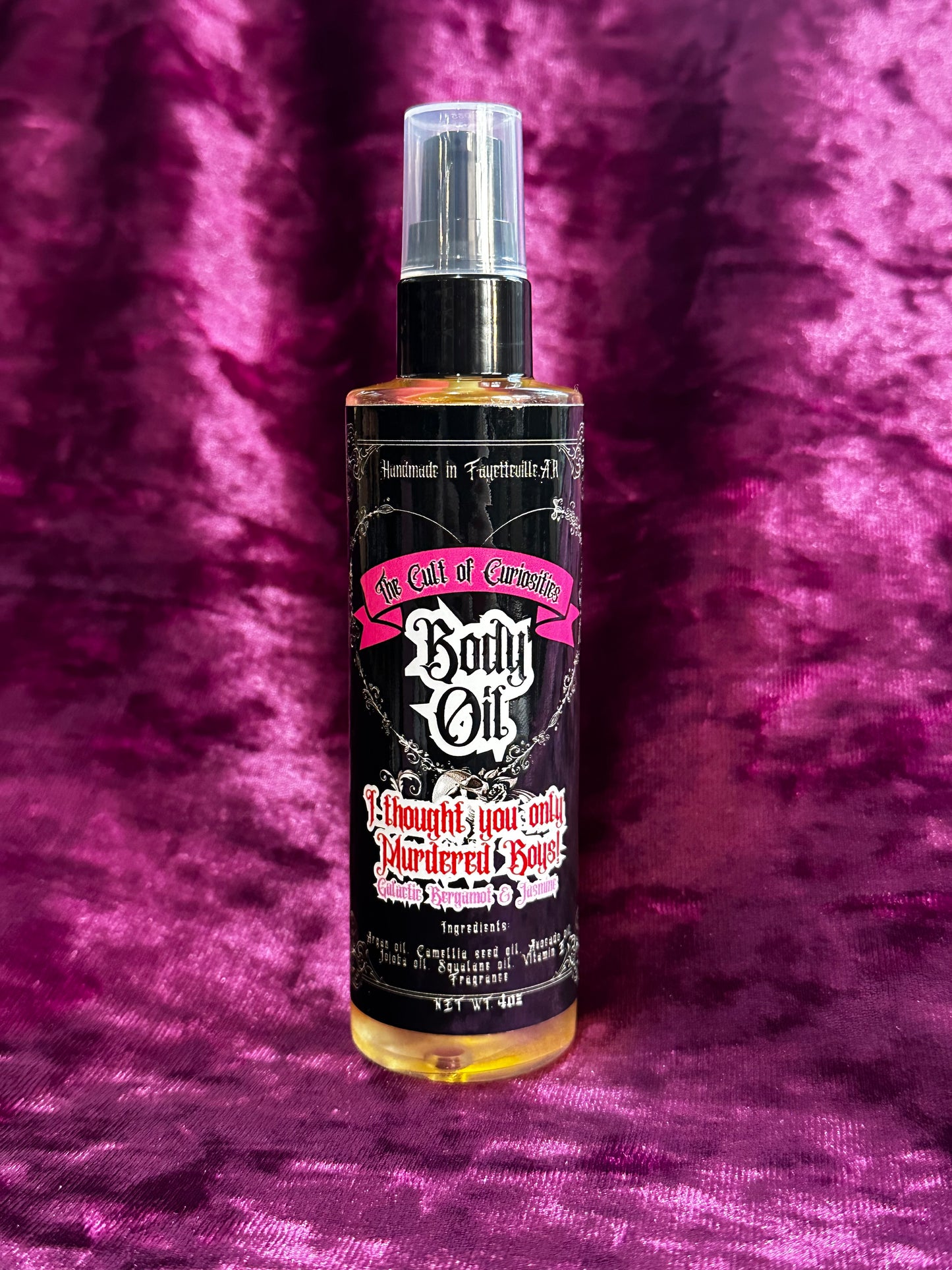I thought you only murdered boys 4oz mini body oil