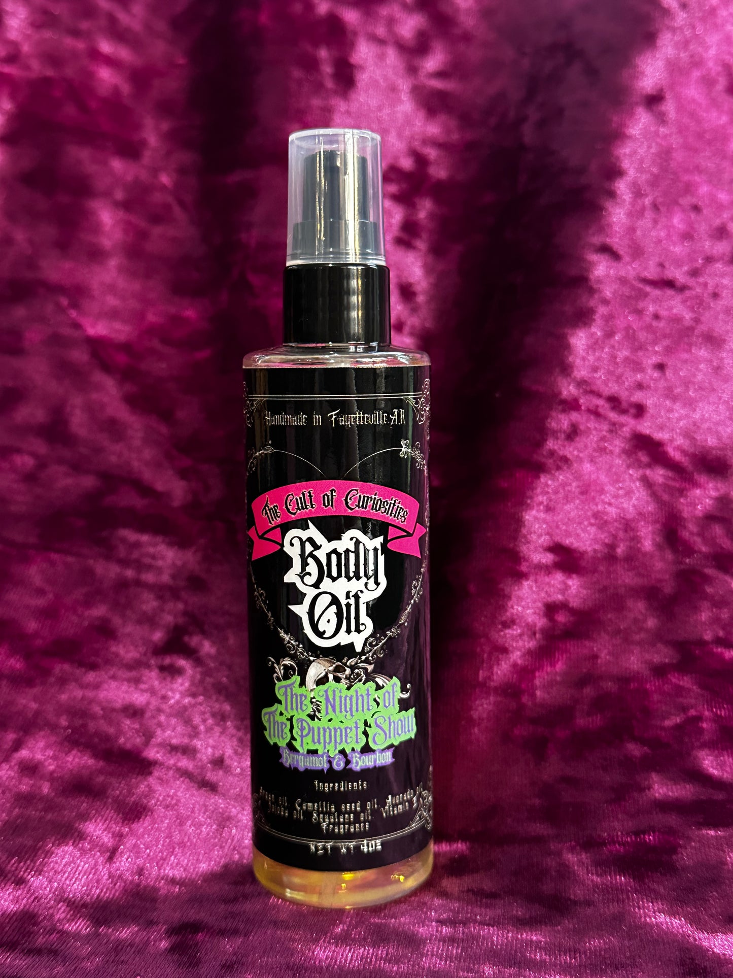 Night of the puppet show 4oz mini body oil