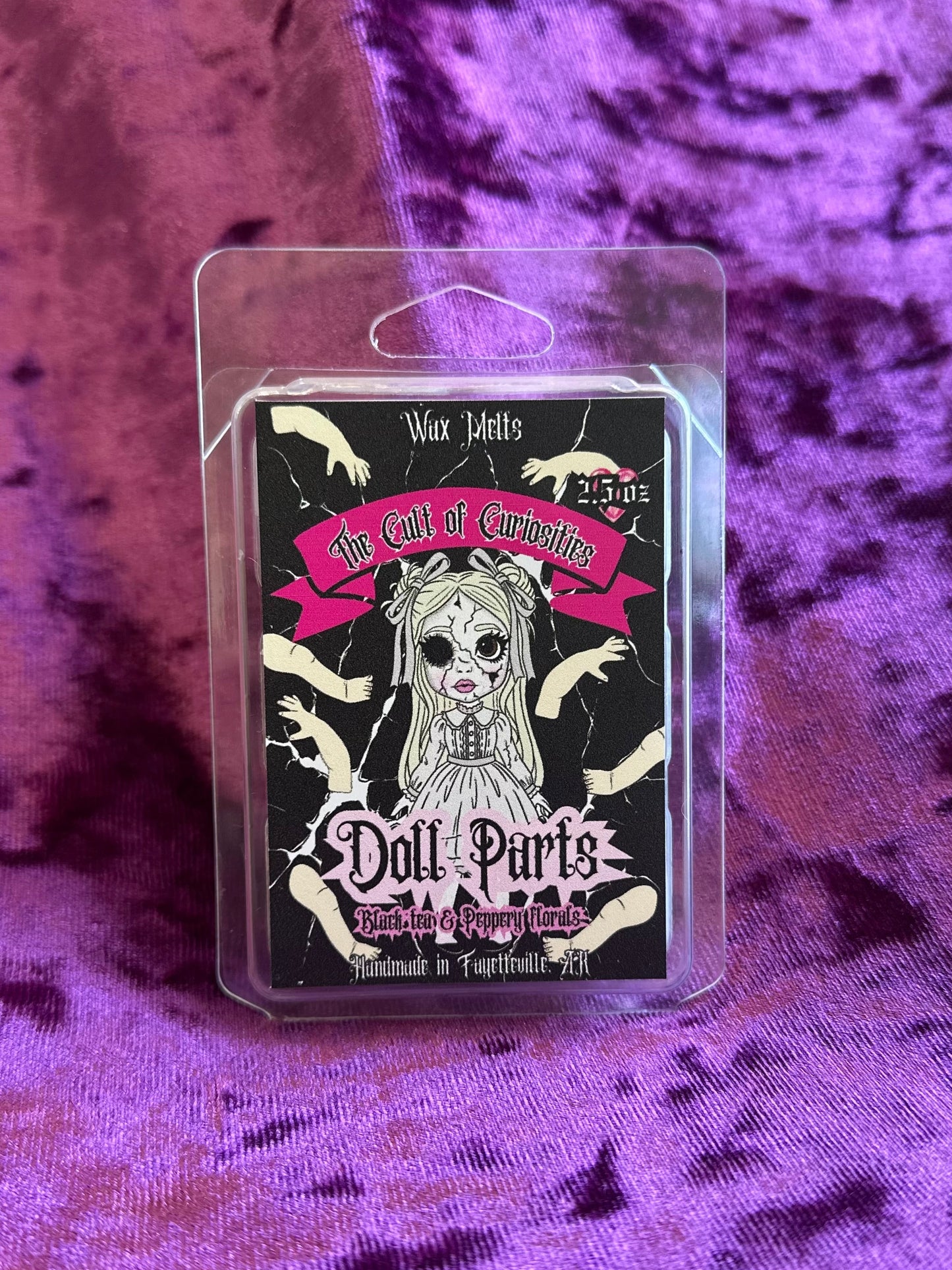 Doll parts 2.5oz wax melts