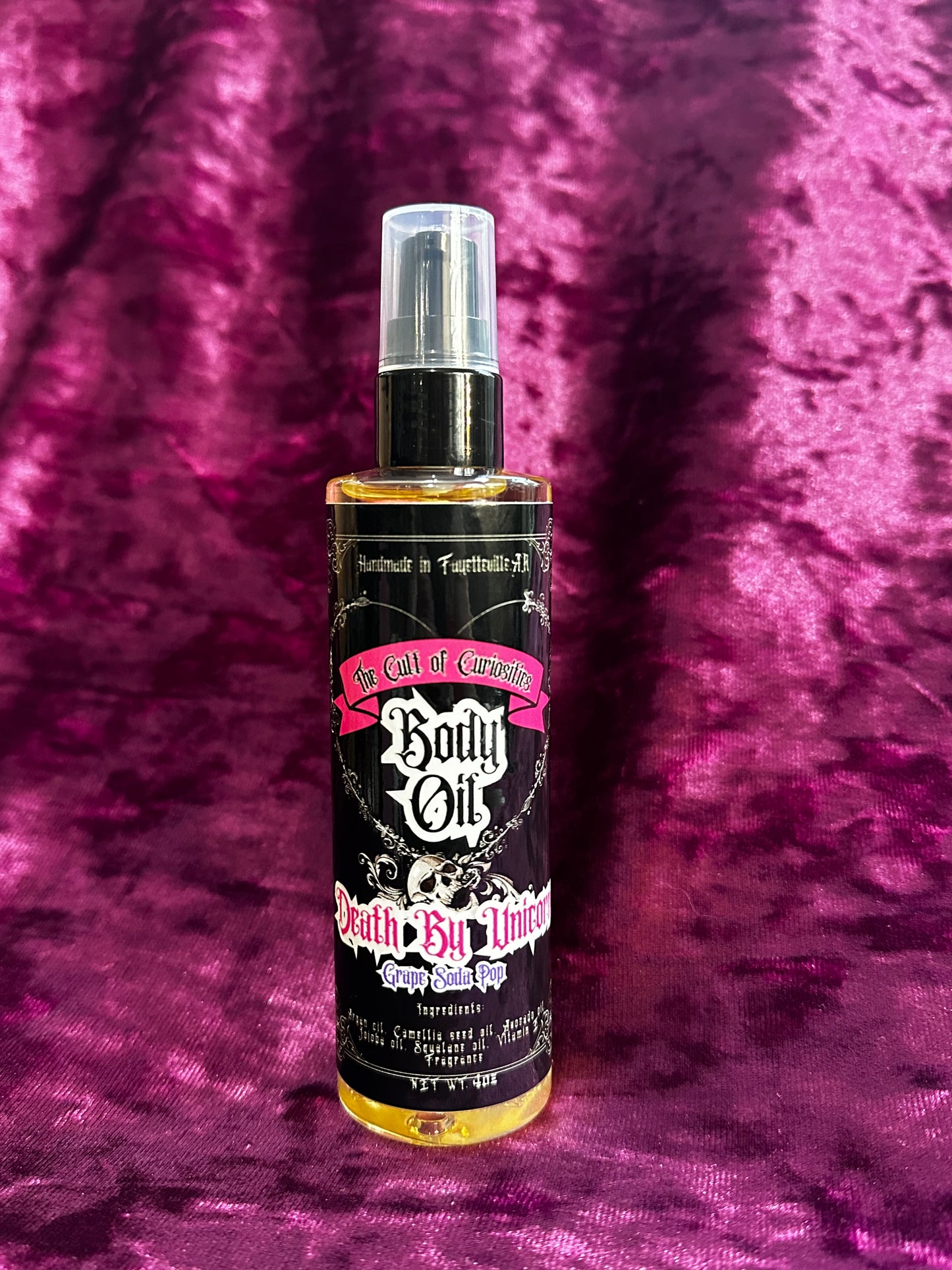 Death by unicorn 4oz mini body oil