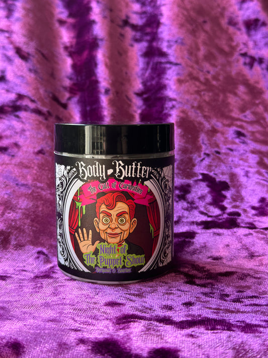 Night of the puppet show 8oz body butter