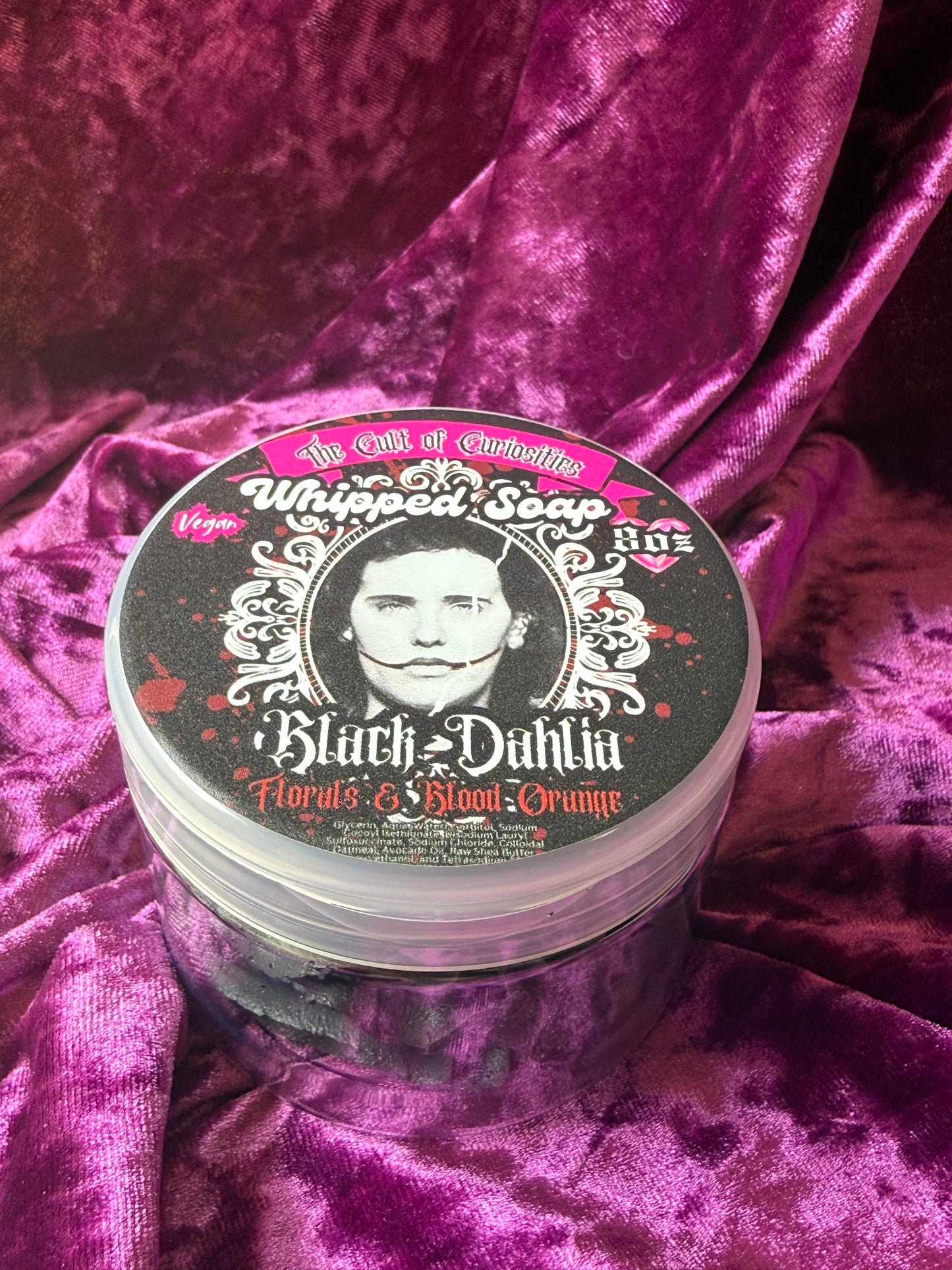 Black Dahlia 8oz whipped soap