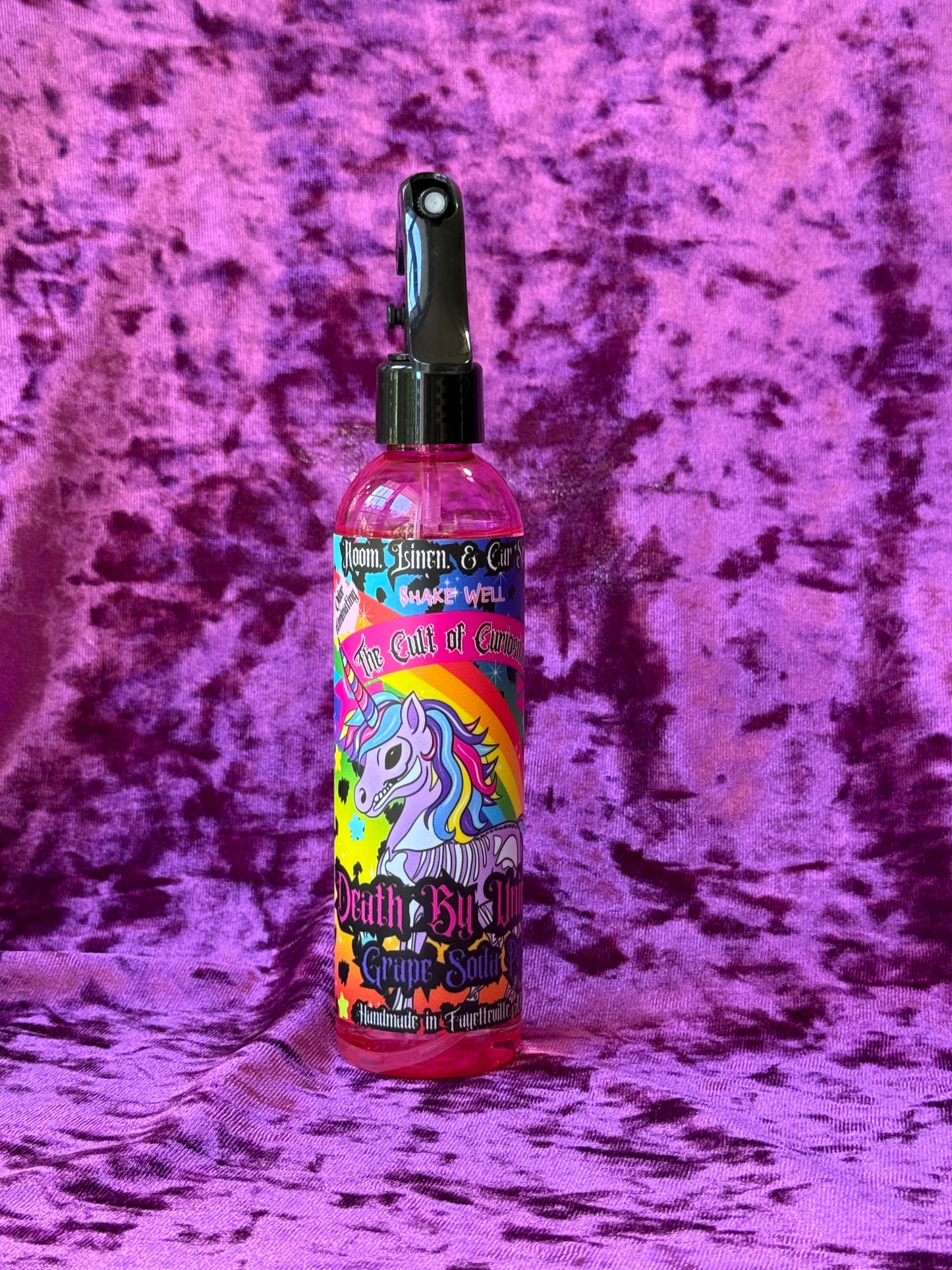 Death by unicorn 8oz room & linen spray