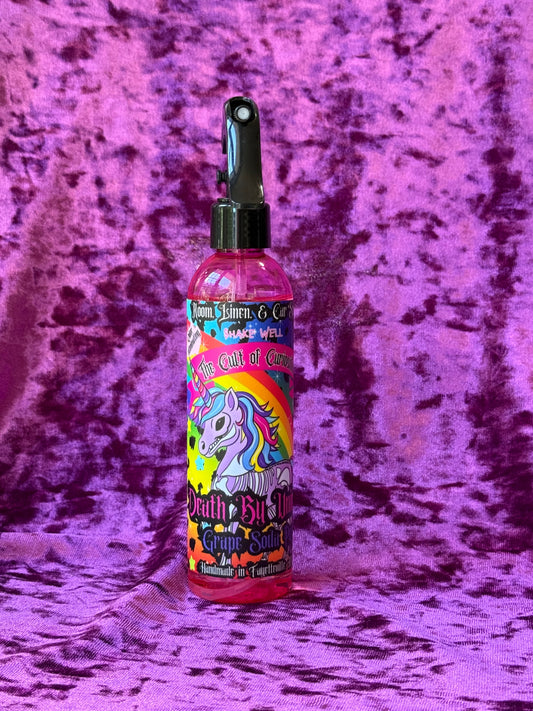 Death by unicorn 8oz room & linen spray