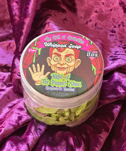 Night of the puppet show 8oz whipped soap