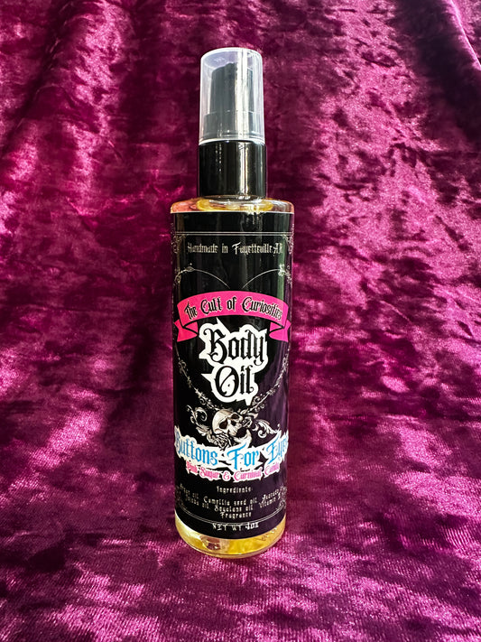 Buttons for eyes 4oz mini body oil