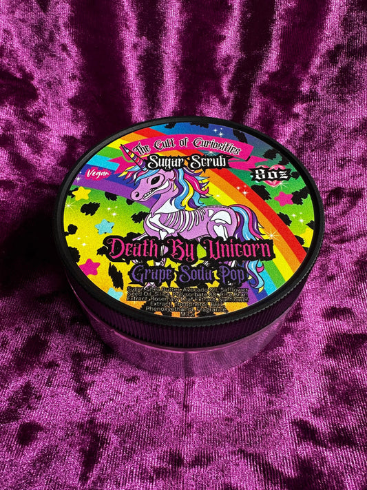 Death by unicorn 8oz sugar scrub