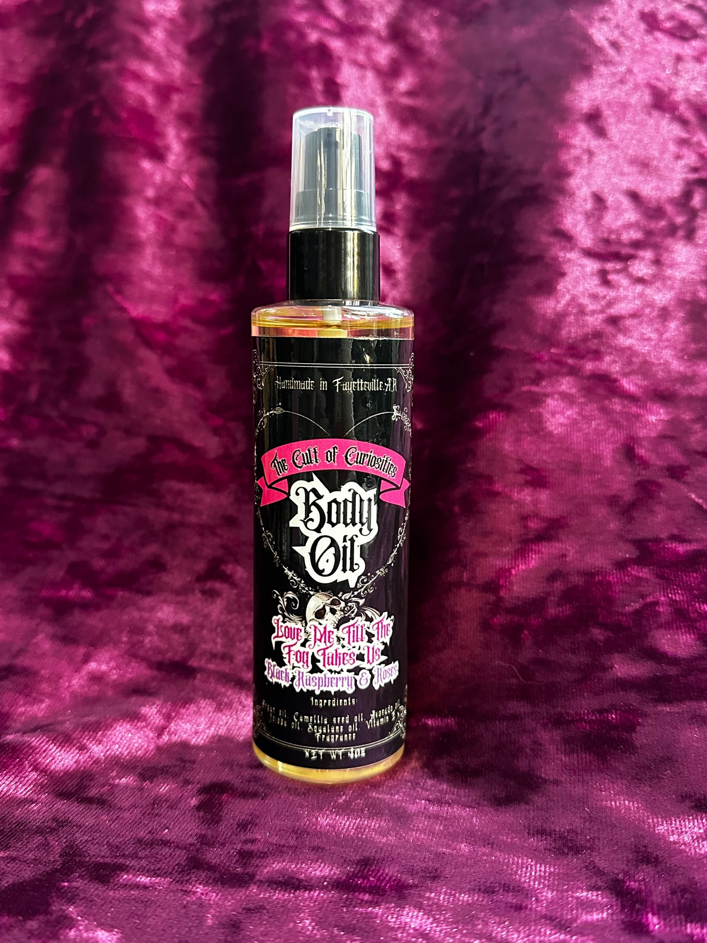 Love me til the fog takes us 4oz mini body oil