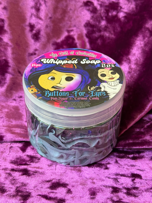 Buttons for eyes 8oz whipped soap