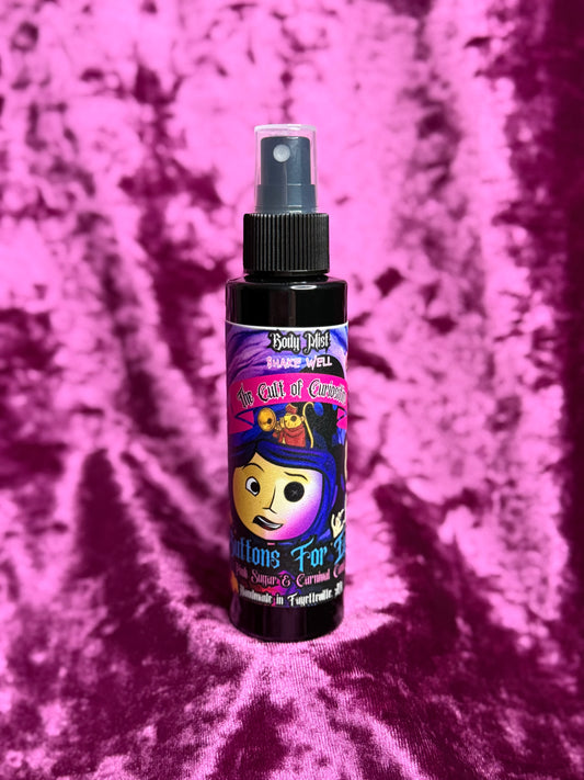 Buttons for eyes 4oz body mist