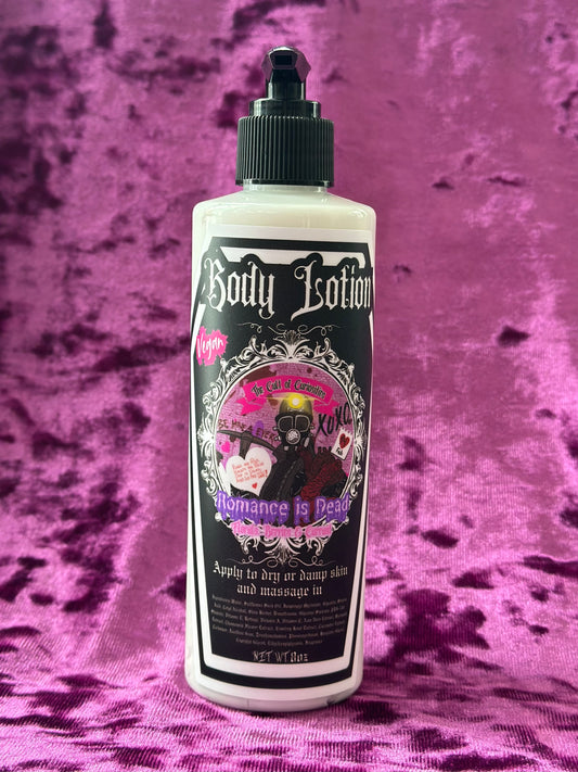 Romance is dead 8oz body lotion