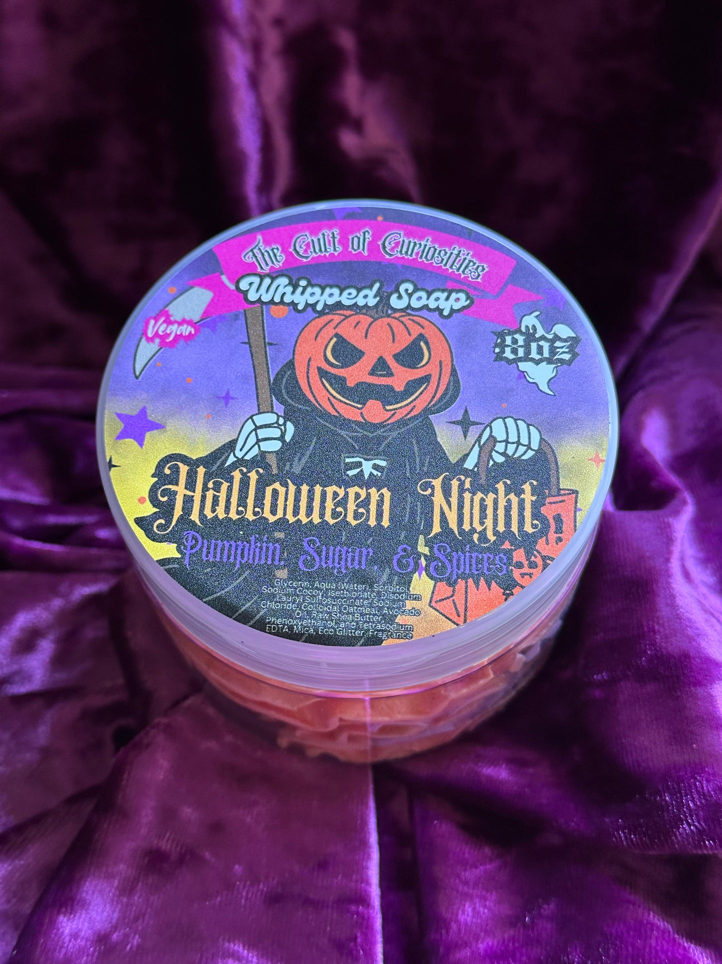 Halloween night 8oz whipped soap